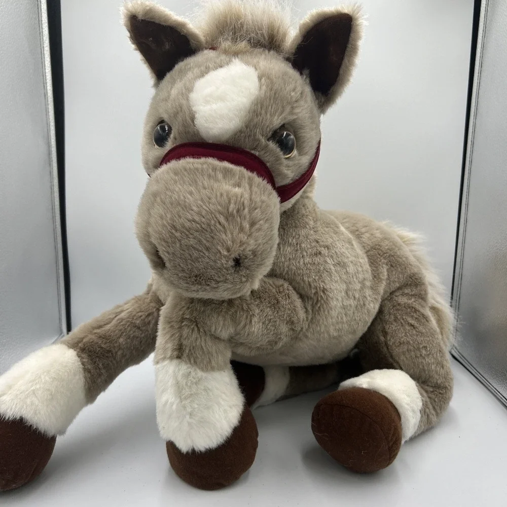 Huggapuffs Horse Shaun Vintage 90's Plush Western Farm Equestrian Stuffed Animal